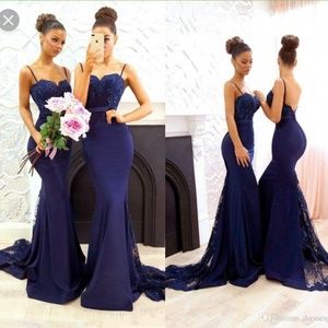 Navy blue prom/bridesmaid dress